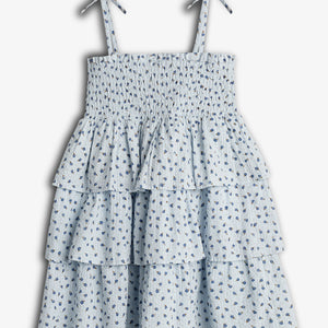 Blumenmuster Rüschenkleid - Tween - Blue Flower | 100431 Annie