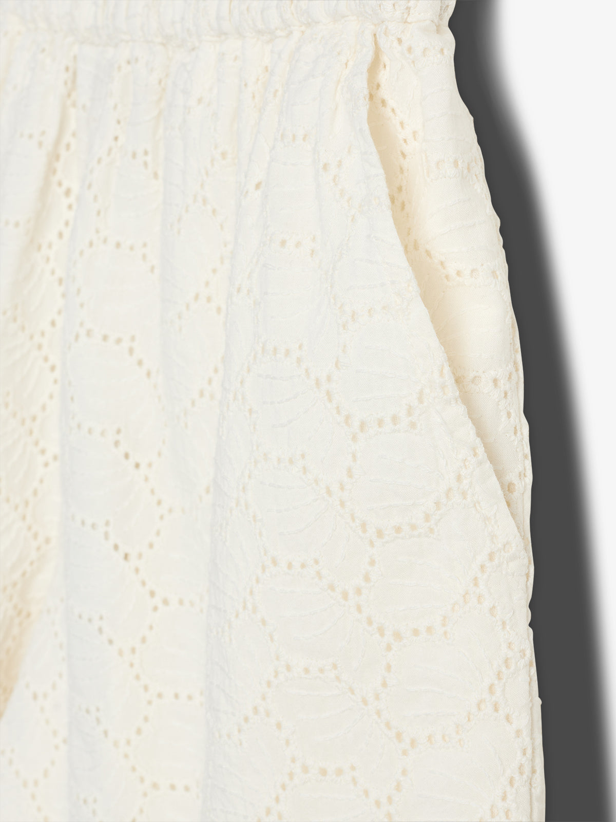 Schmetterlingsstickerei Shorts - Tween - Off White | 100436 Karla