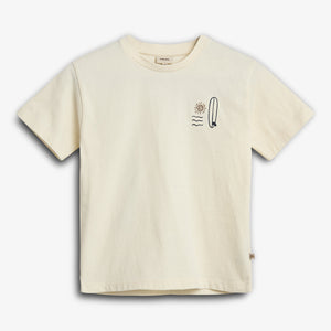 T-Shirt mit Pfirsich-Finish - Tween - Off White | 100460 Axel