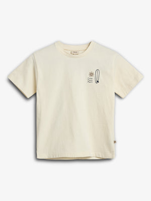 T-Shirt mit Pfirsich-Finish - Tween - Off White | 100460 Axel