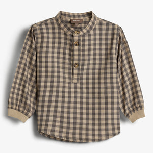 Gingham Baumwollhemd - Little - Grey/Beige