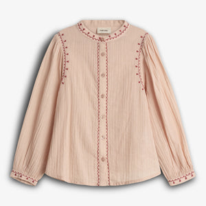 Bluse mit Kontraststickerei - Rose | 100482 Harper
