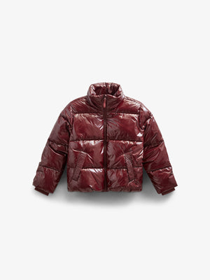 Glänzende Pufferjacke - Tween - Burgundy | 100531 Violet