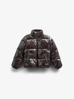 Glänzende Pufferjacke - Tween - Chocolate | 100532 Violet