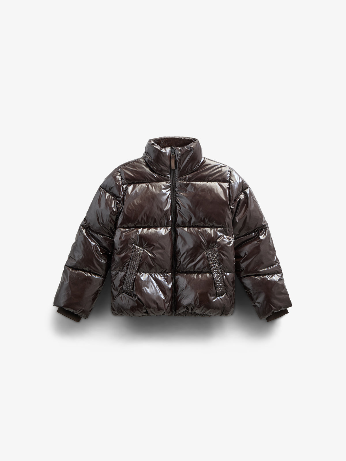 Glänzende Pufferjacke - Tween - Chocolate | 100532 Violet