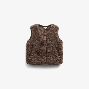 Kunstpelz-Weste - Tween - Chocolate | 100553 Ellie