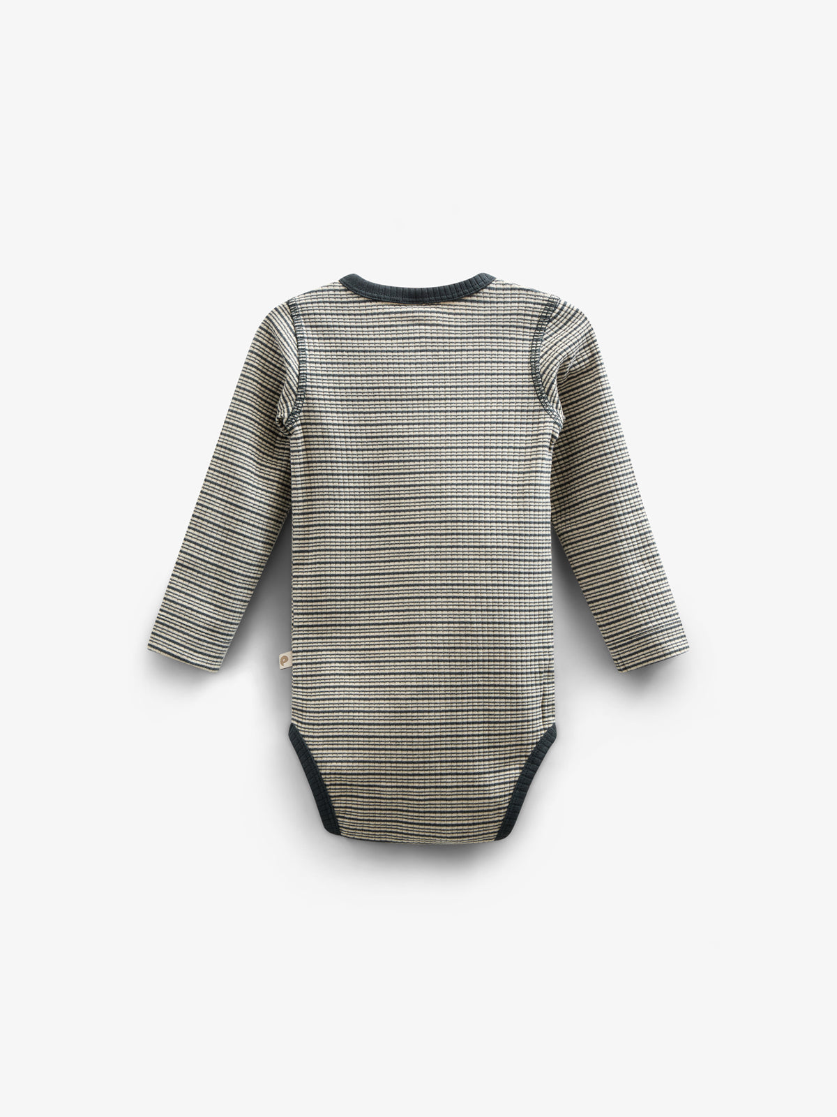 Langärmeliger Baumwoll-Ripp-Body - Kids - Forest Green Stripe | 100558 Manson