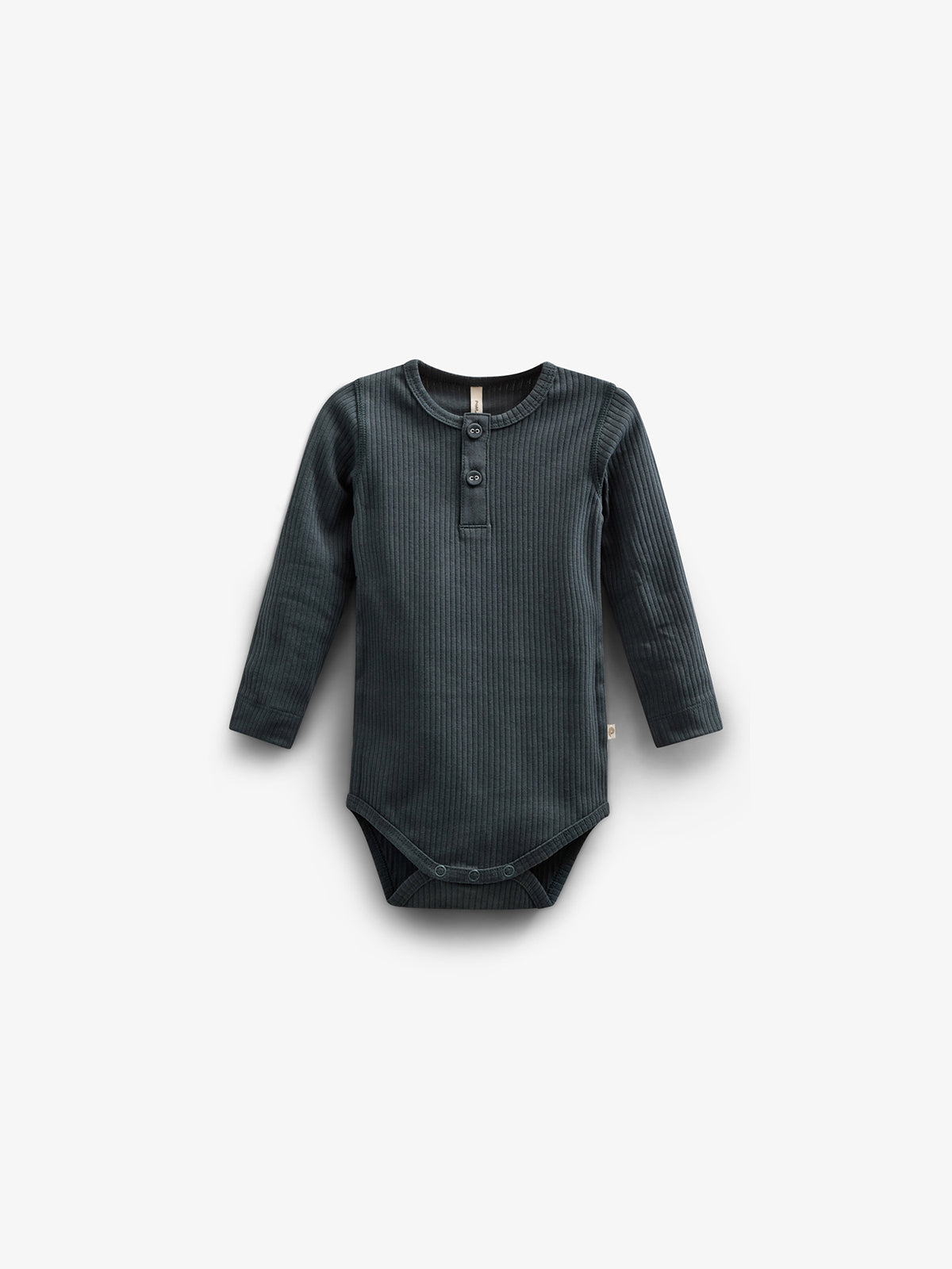Langärmeliger Baumwoll-Ripp-Body - Kids - Forest Green | 100560 Manson