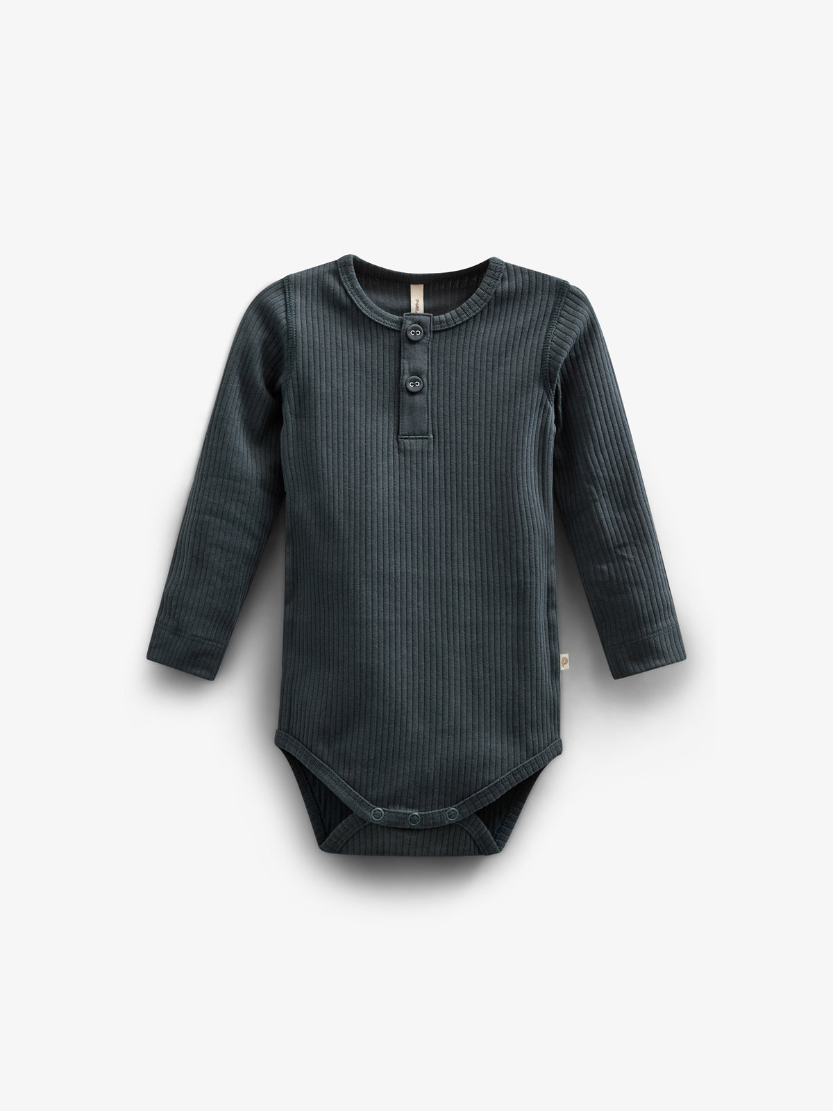 Langärmeliger Baumwoll-Ripp-Body - Kids - Forest Green | 100560 Manson