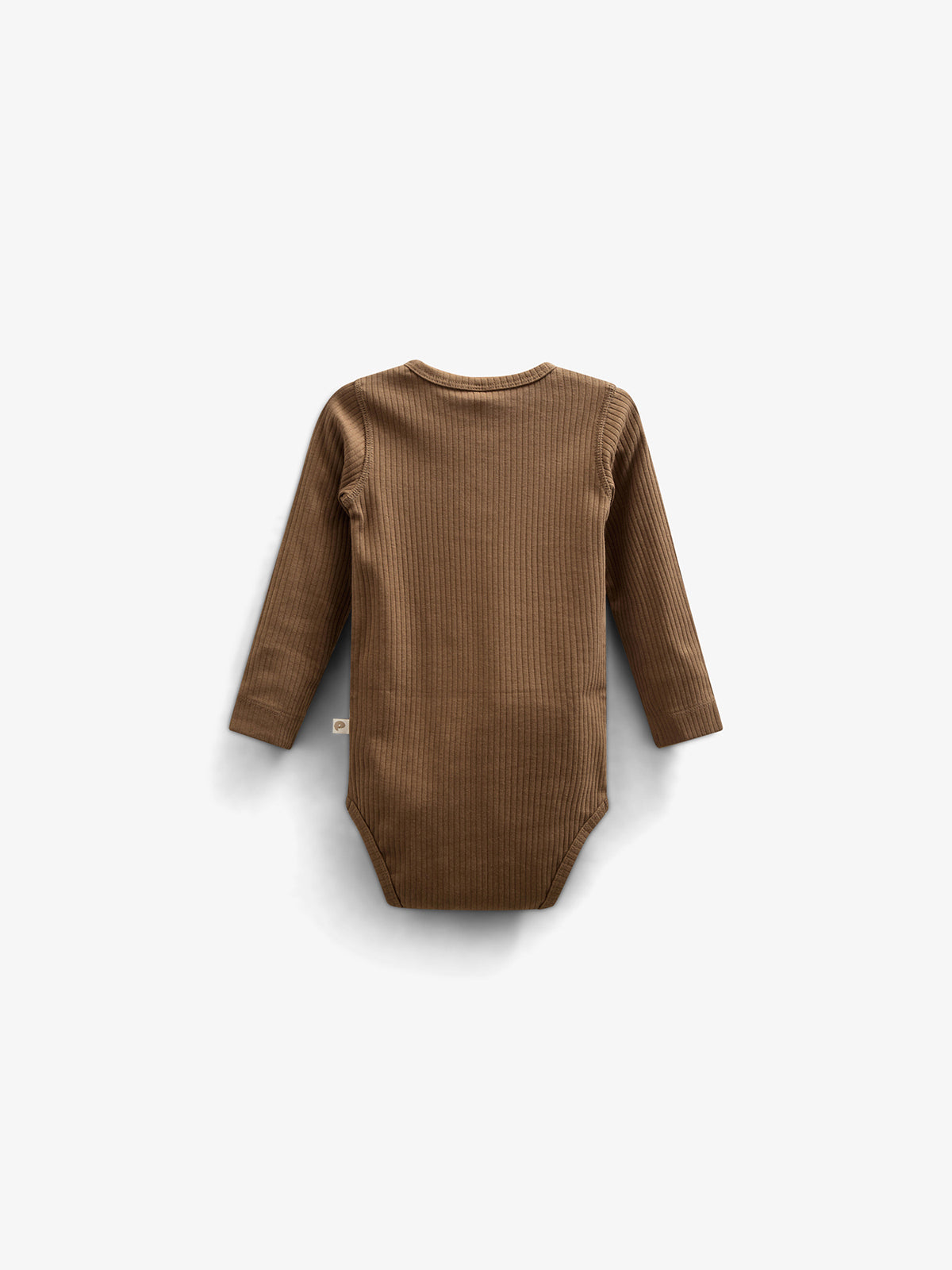 Langärmeliger Baumwoll-Ripp-Body - Kids - Coffee | 100561 Manson
