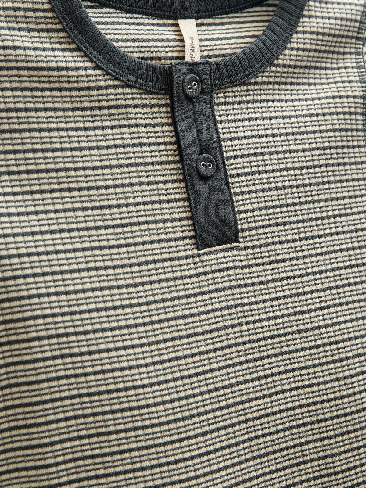 Langärmeliges T-Shirt aus Baumwollripp - Kids - Forest Green Stripe | 100562 Manson