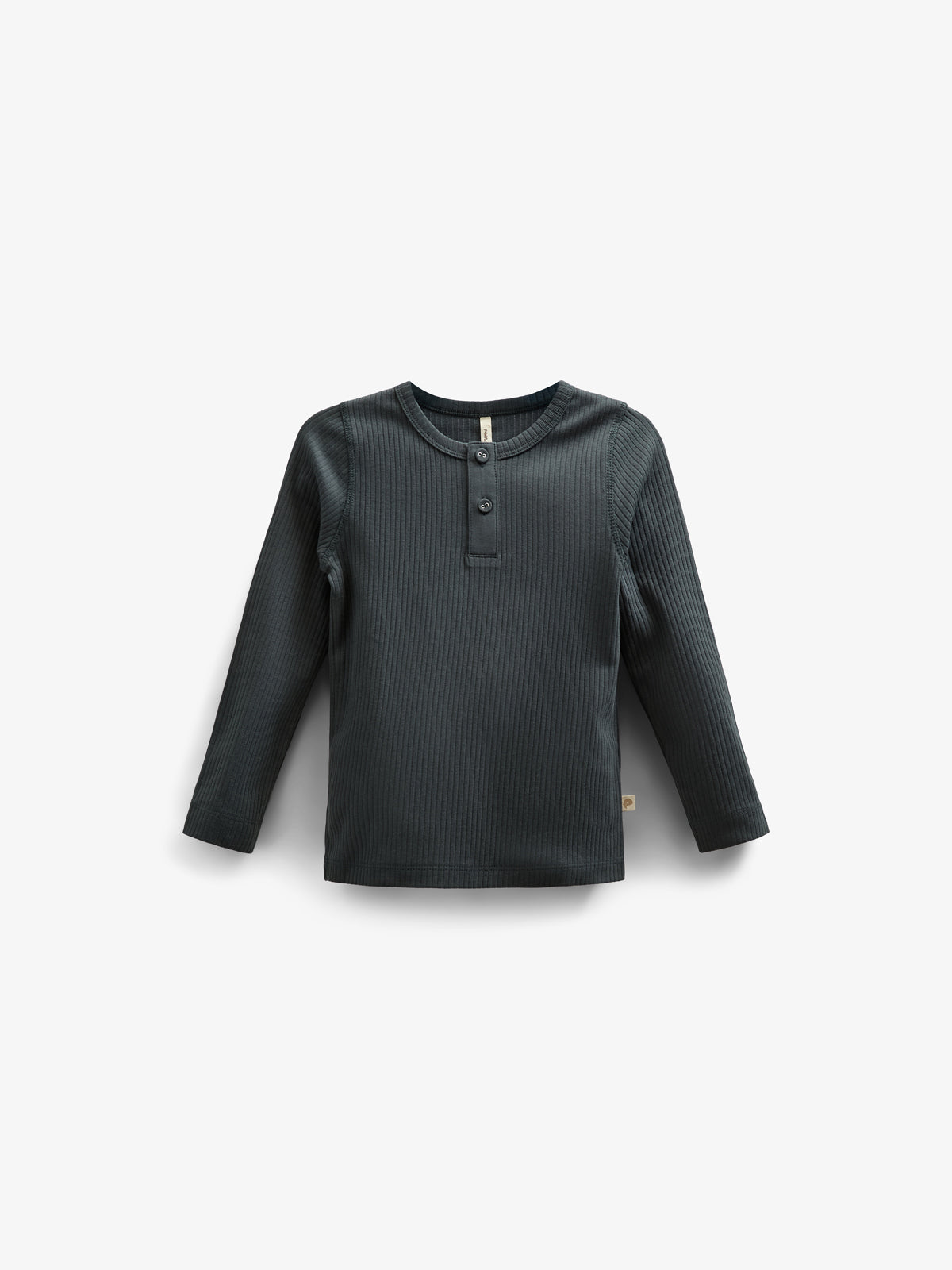 Langärmeliges T-Shirt aus Baumwollripp - Kids - Forest Green | 100566 Manson