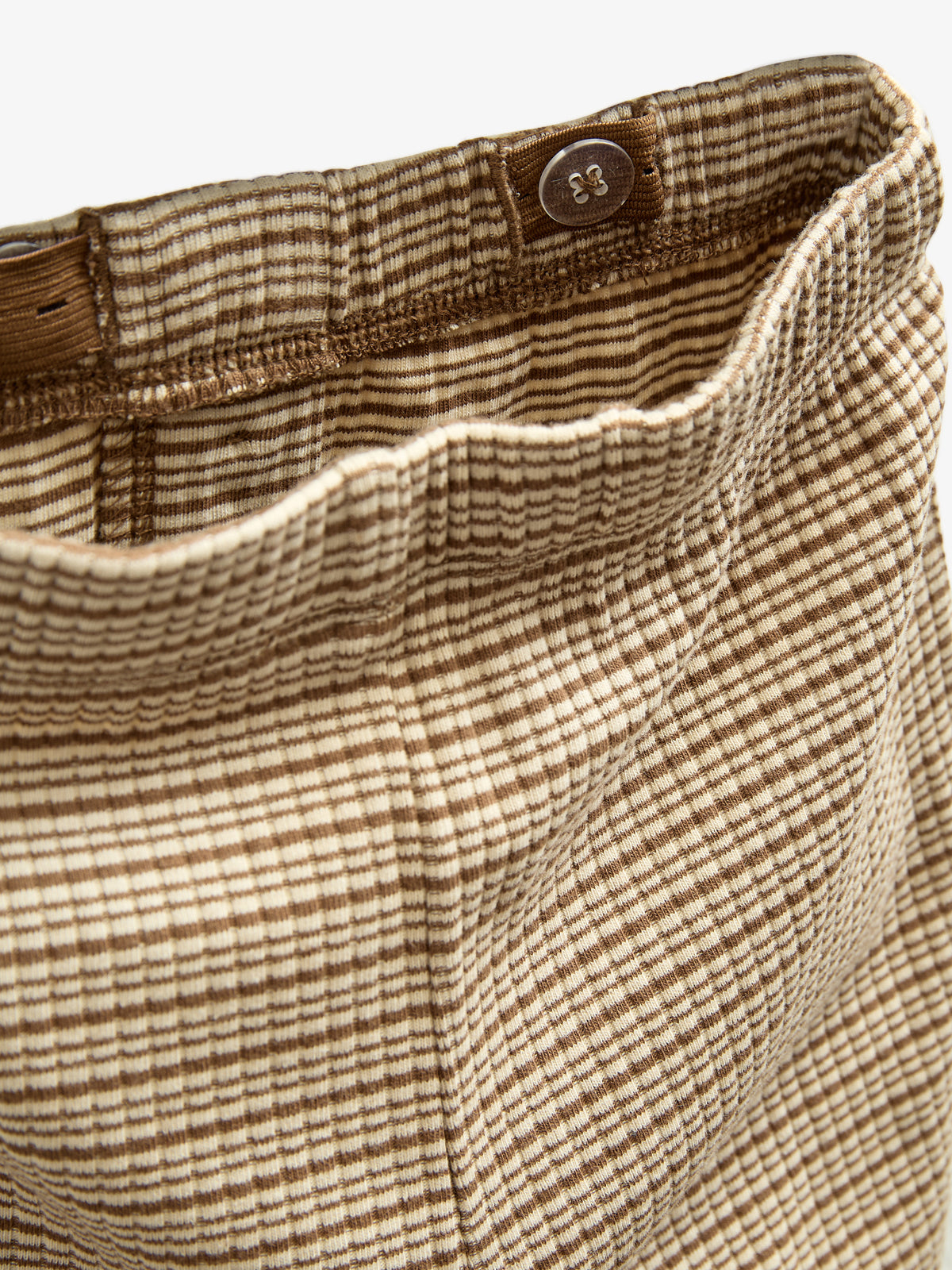 Baumwoll-Ripphose - Kids - Coffee Stripe | 100571 Manson
