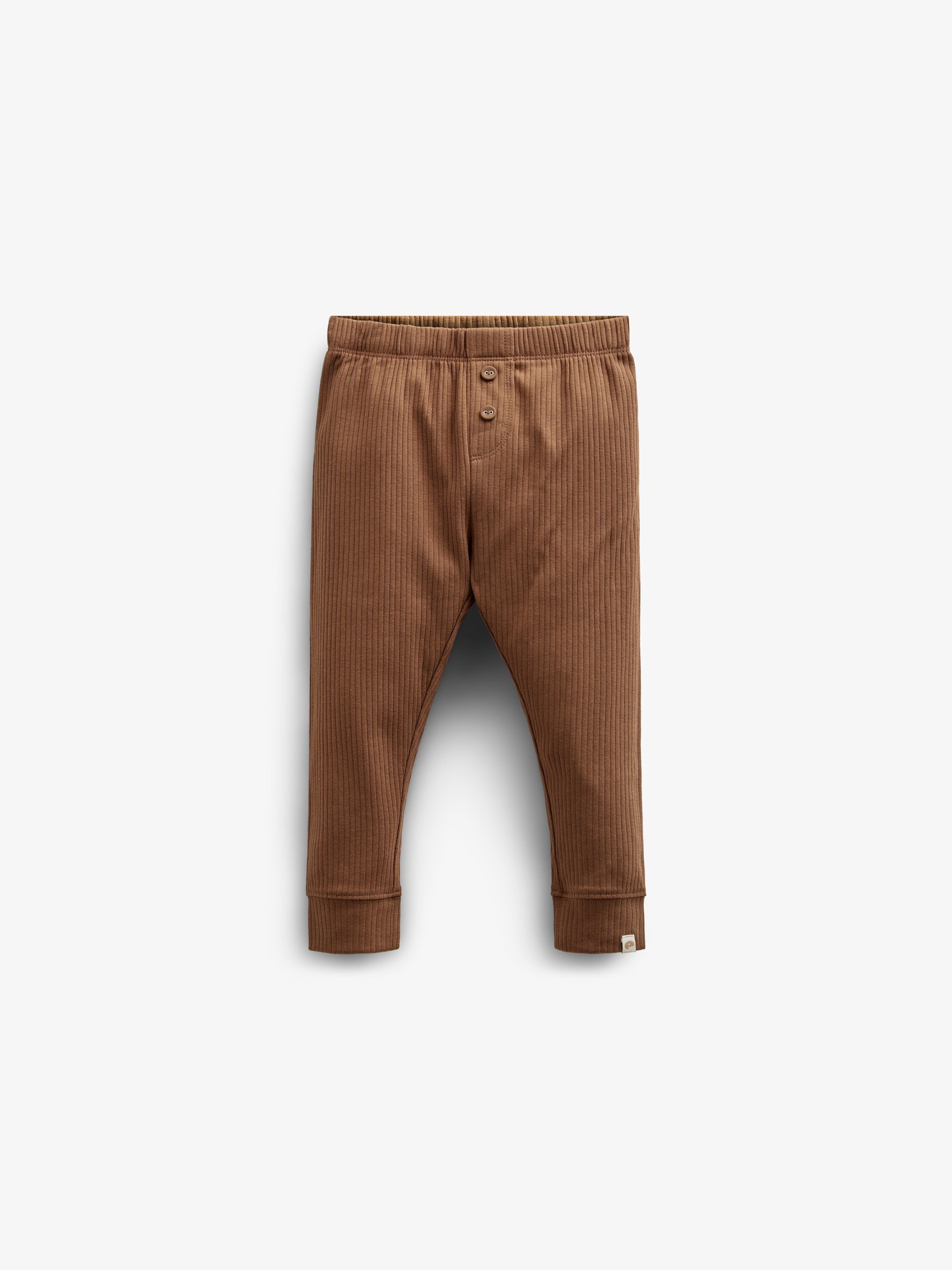 Baumwoll-Ripphose - Kids - Coffee | 100573 Manson