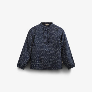 Bedruckte Hemdbluse aus Krepp-Viskose - Tween - Navy | 100658 Ana
