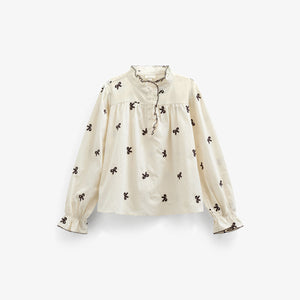 Popeline-Bluse mit Stickerei - Tween - Off White | 100674 Adison