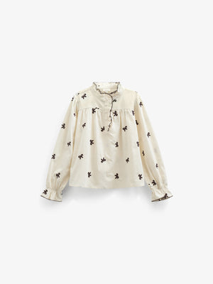 Popeline-Bluse mit Stickerei - Tween - Off White | 100674 Adison