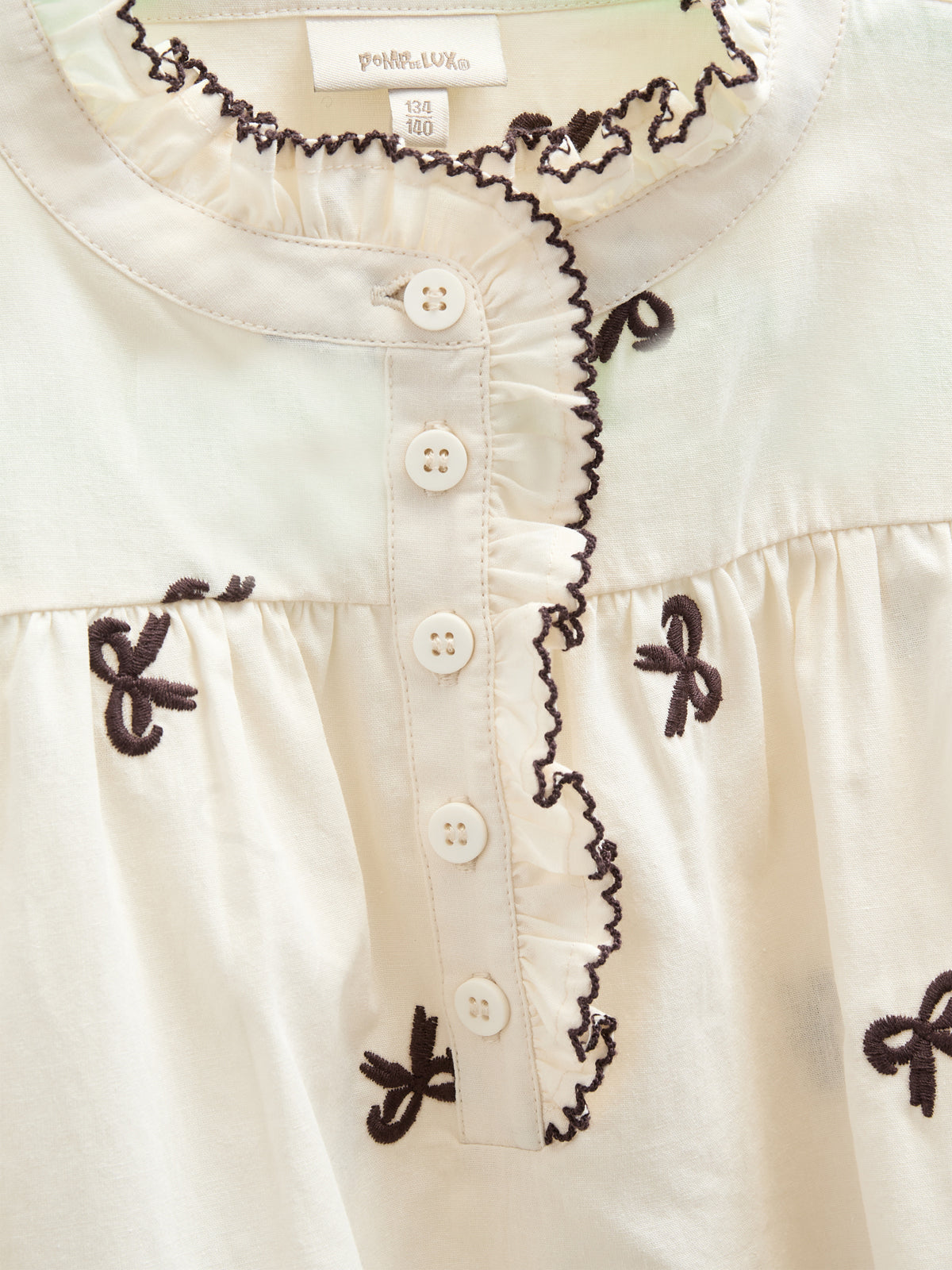 Popeline-Bluse mit Stickerei - Tween - Off White | 100674 Adison