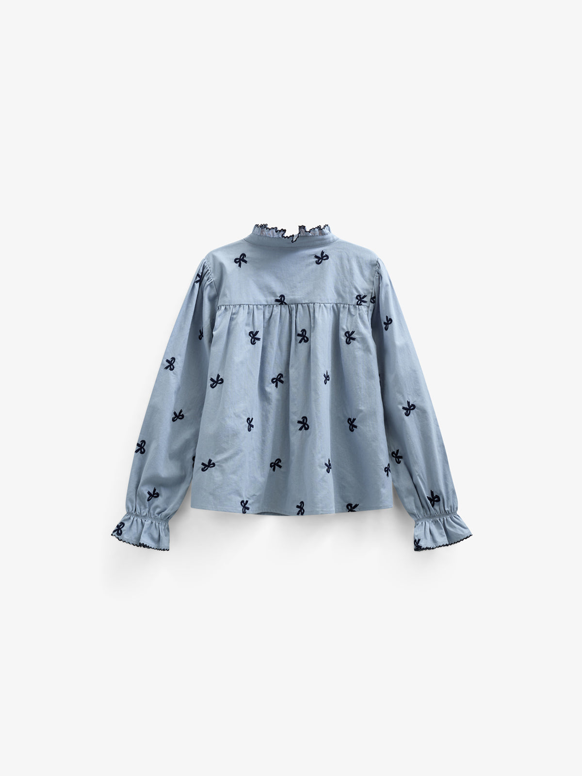 Popeline-Bluse mit Stickerei - Tween - Blue | 100676 Adison
