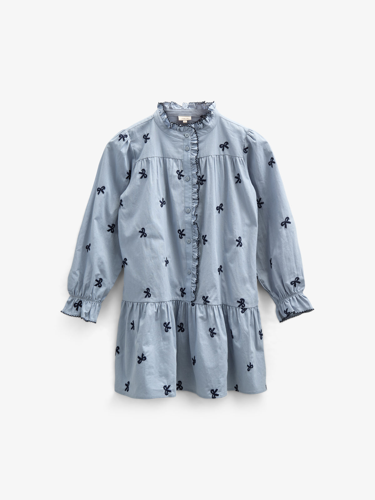 Popeline-Kleid mit Stickerei - Tween - Blue | 100680 Adison
