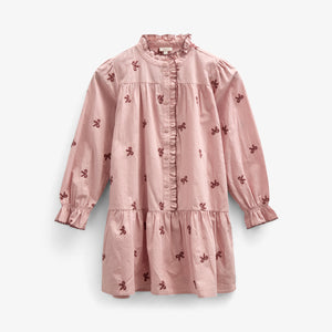 Popeline-Kleid mit Stickerei - Kids - Rose | 100681 Adison