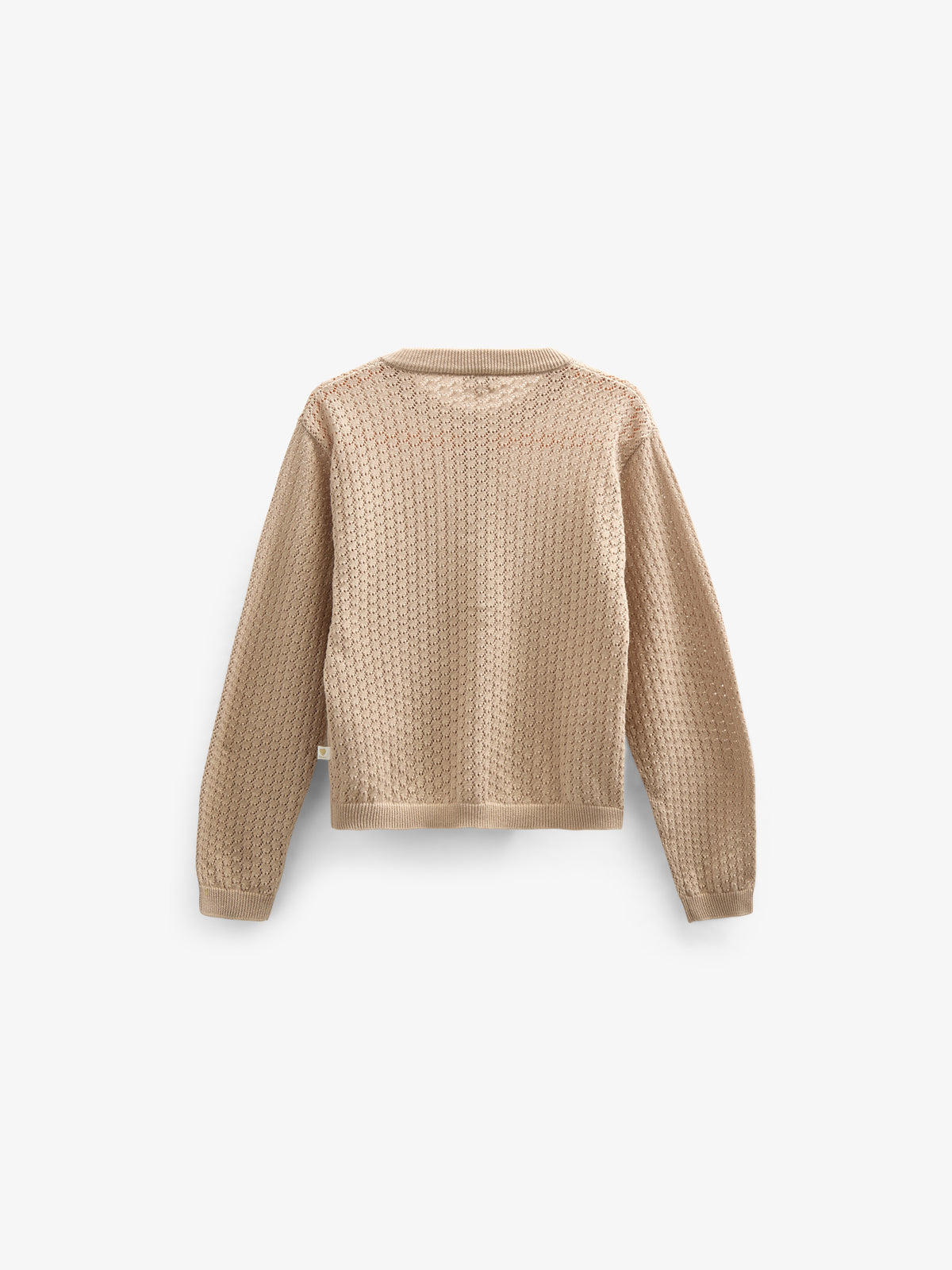 Baumwoll-Pointelle-Strickjacke - Tween - Caffe Latte | 100684 Esme