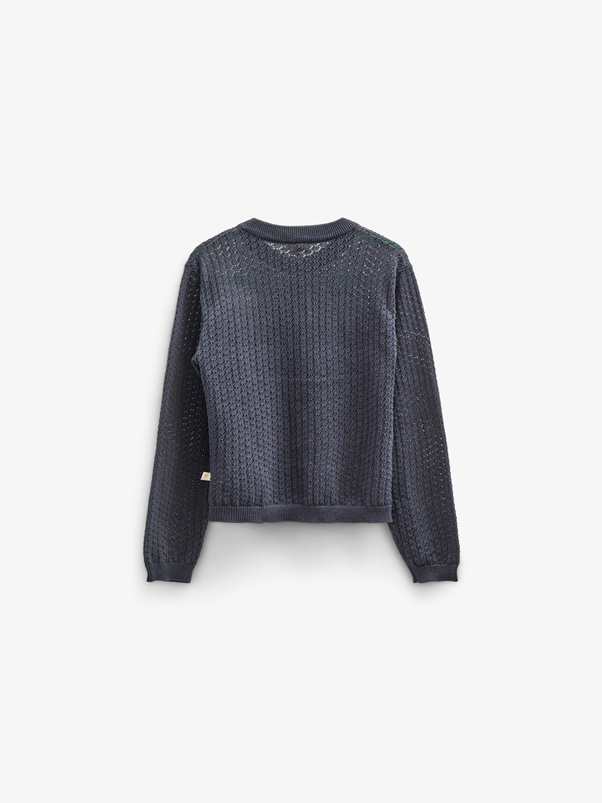 Baumwoll-Pointelle-Strickjacke - Kids - Navy | 100687 Esme
