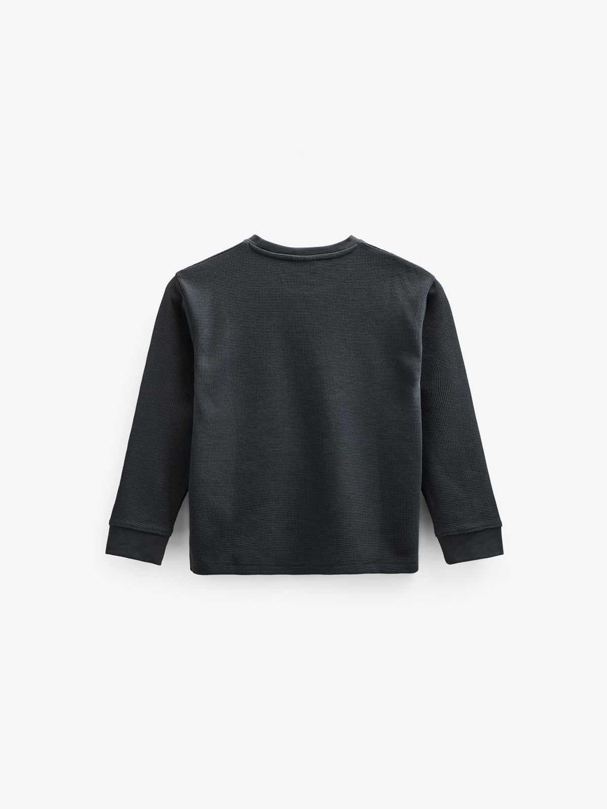 Texturiertes Langarm-T-Shirt - Kids - Forest Green | 100707 Malthe