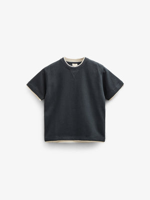 Texturiertes T-Shirt - Tween - Forest Green | 100714 Malthe