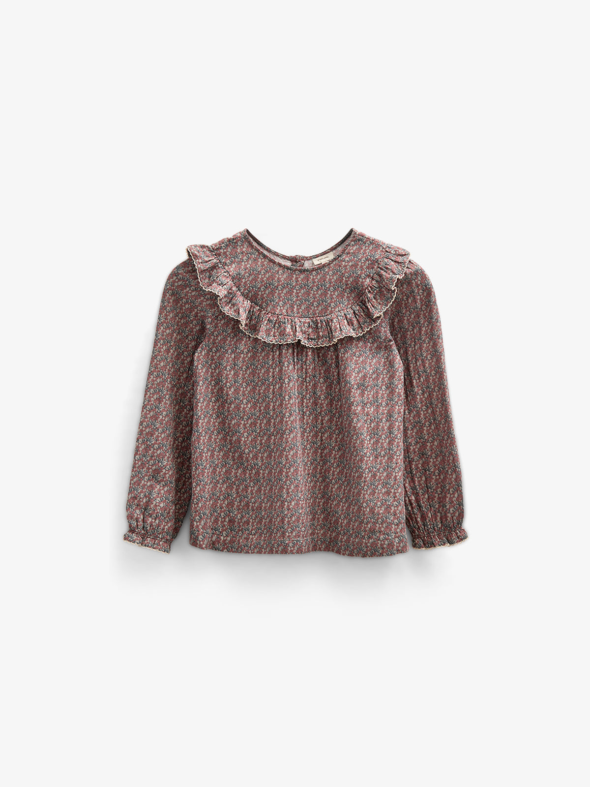Bedruckte Zwei-Wege-Bluse aus doppelter Gaze - Tween - Rose / Green | 100732 Maggie