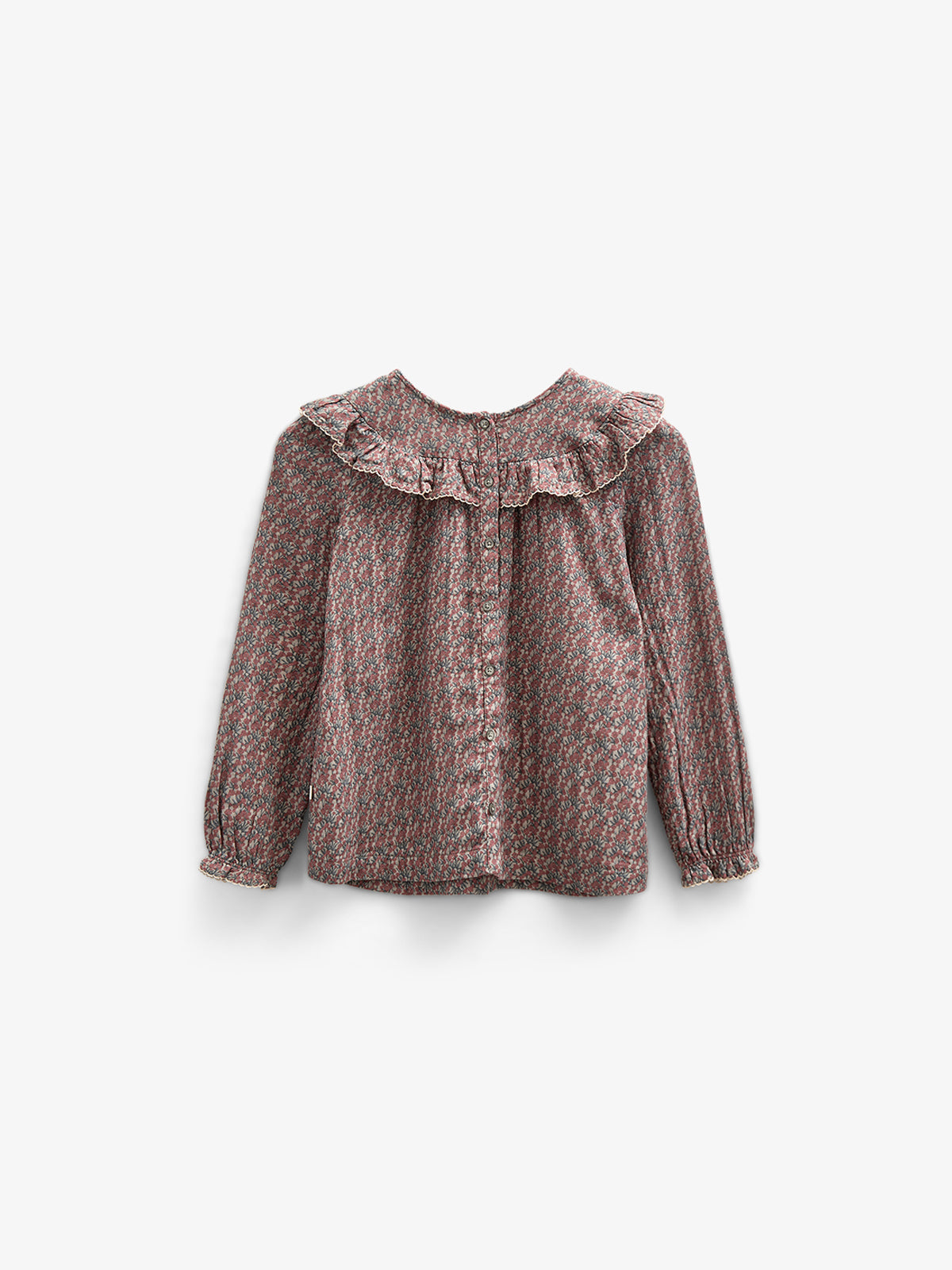 Bedruckte Zwei-Wege-Bluse aus doppelter Gaze - Tween - Rose / Green | 100732 Maggie