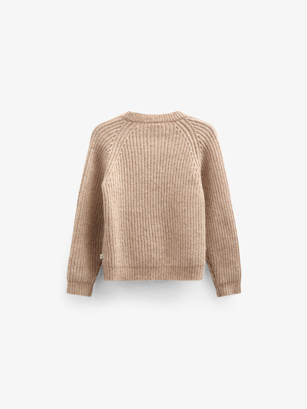 unisex Strickjacke in Wollmischung - Kids - Beige Melange | 100748 Cork