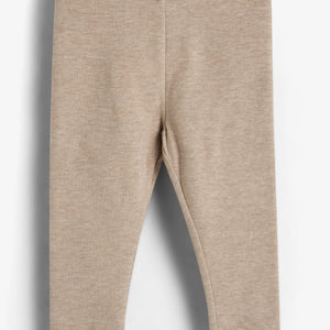 Plüsch-Jersey-Leggings - Little - Beige Melange