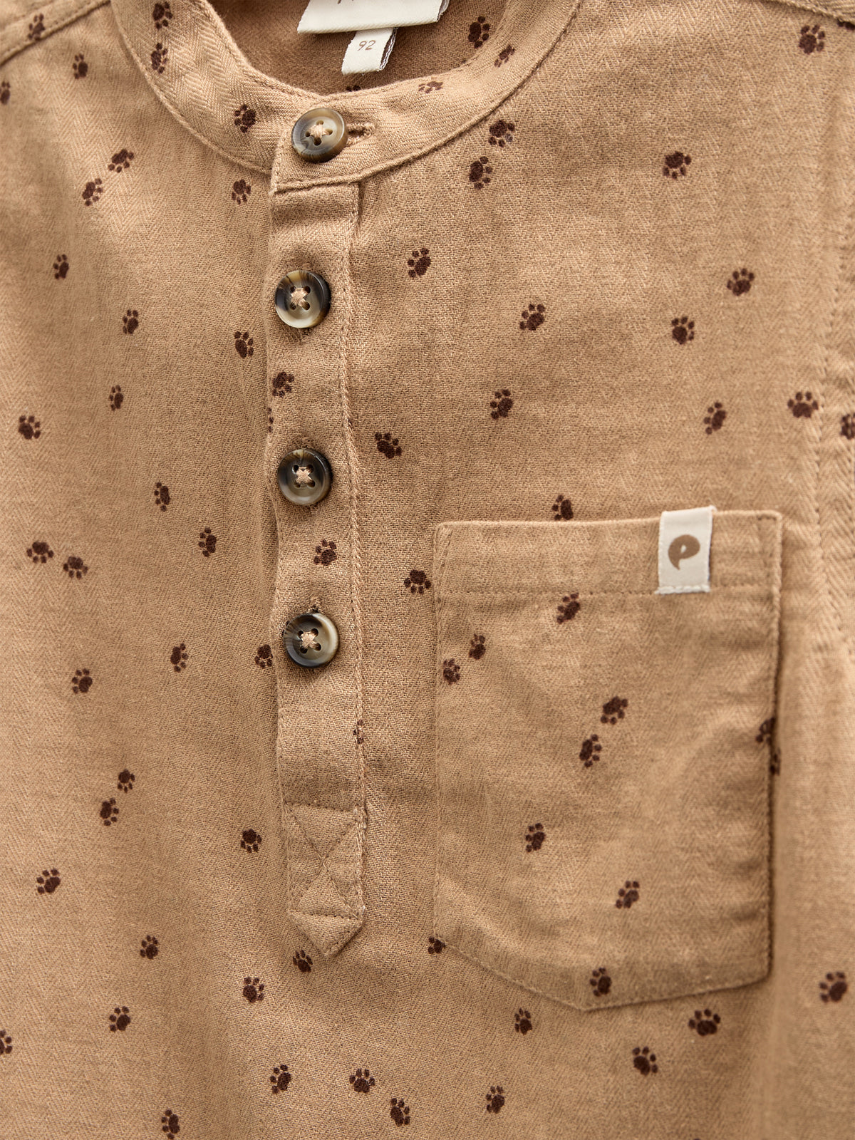 Hemd aus Baumwolle mit Druck - Kids - Light Brown | 100760 Edward