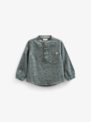 Hemd aus Baumwolle mit Druck - Kids - Dark Dusty Green | 100761 Edward