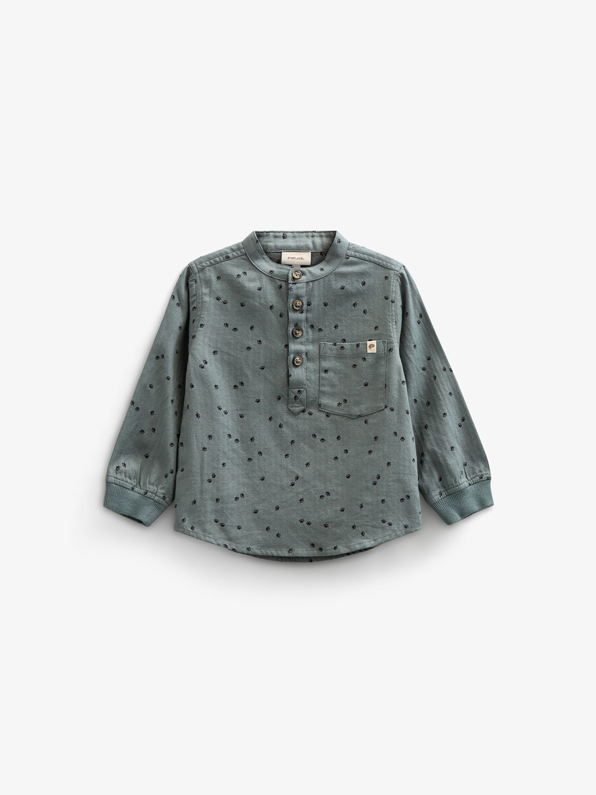 Hemd aus Baumwolle mit Druck - Kids - Dark Dusty Green | 100761 Edward