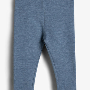 Plüsch-Jersey-Leggings - Little - Blue Melange