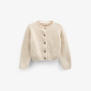 Baumwollstrickjacke mit Schleifen - Kids - Nature | 100790 Freya