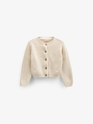 Baumwollstrickjacke mit Schleifen - Kids - Nature | 100790 Freya