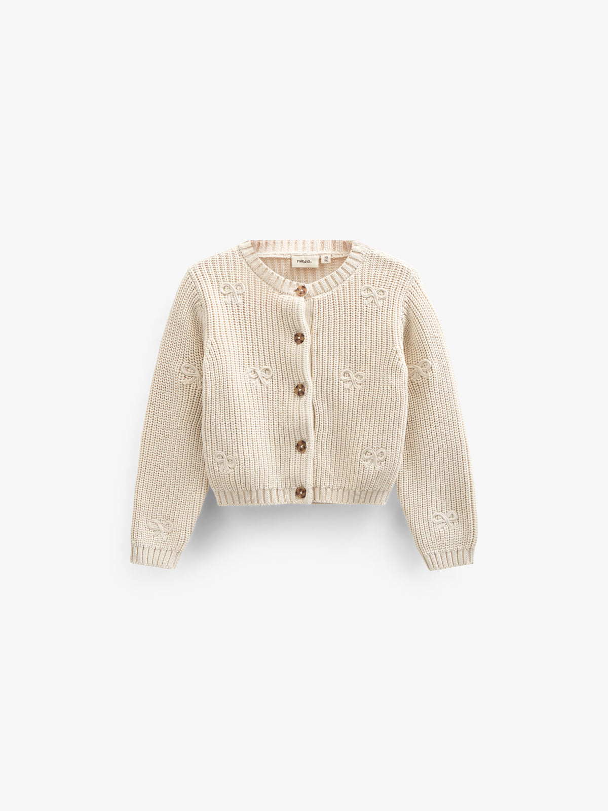Baumwollstrickjacke mit Schleifen - Tween - Nature | 100791 Freya