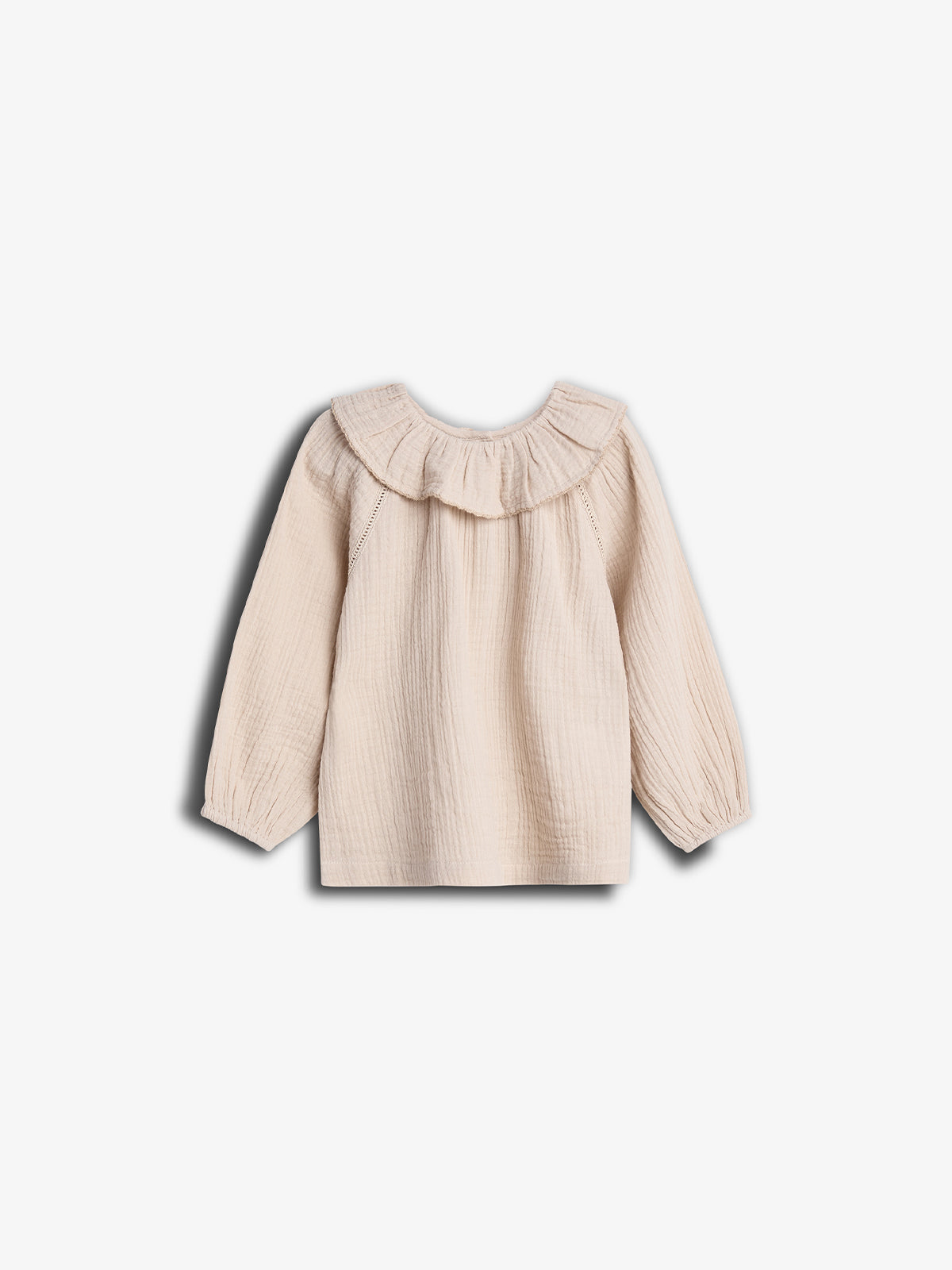 Musselin Kragenbluse - Kids - Light Beige | 100237 Ella