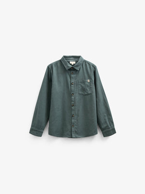 Hemd aus gewebter Baumwolle - Tween - Dark Dusty Green | 100805 Edward