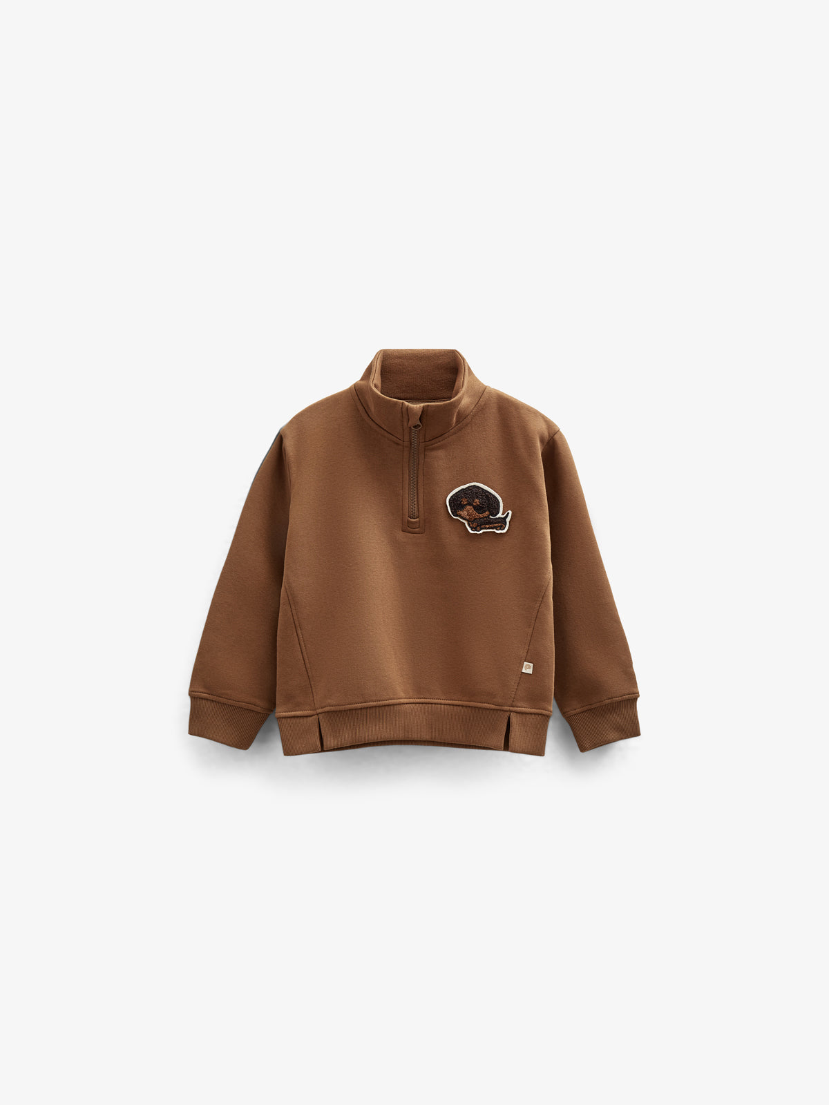 Sweatshirt mit halbem Reißverschluss - Kids - Coffee | 100808 Tristan