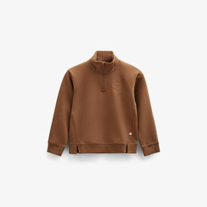 Sweatshirt mit halbem Reißverschluss - Tween - Coffee | 100809 Tristan