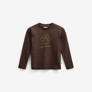 Langärmeliges T-Shirt aus Slub-Jersey - Kids - Chocolate | 100832 Kevin