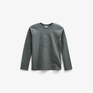 Langärmeliges T-Shirt aus Slub-Jersey - Tween - Dusty Dark Green | 100835 Kevin