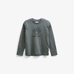 Langärmeliges T-Shirt aus Slub-Jersey - Kids - Dusty Dark Green | 100834 Kevin