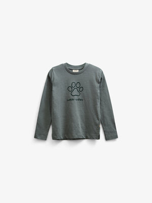 Langärmeliges T-Shirt aus Slub-Jersey - Kids - Dusty Dark Green | 100834 Kevin