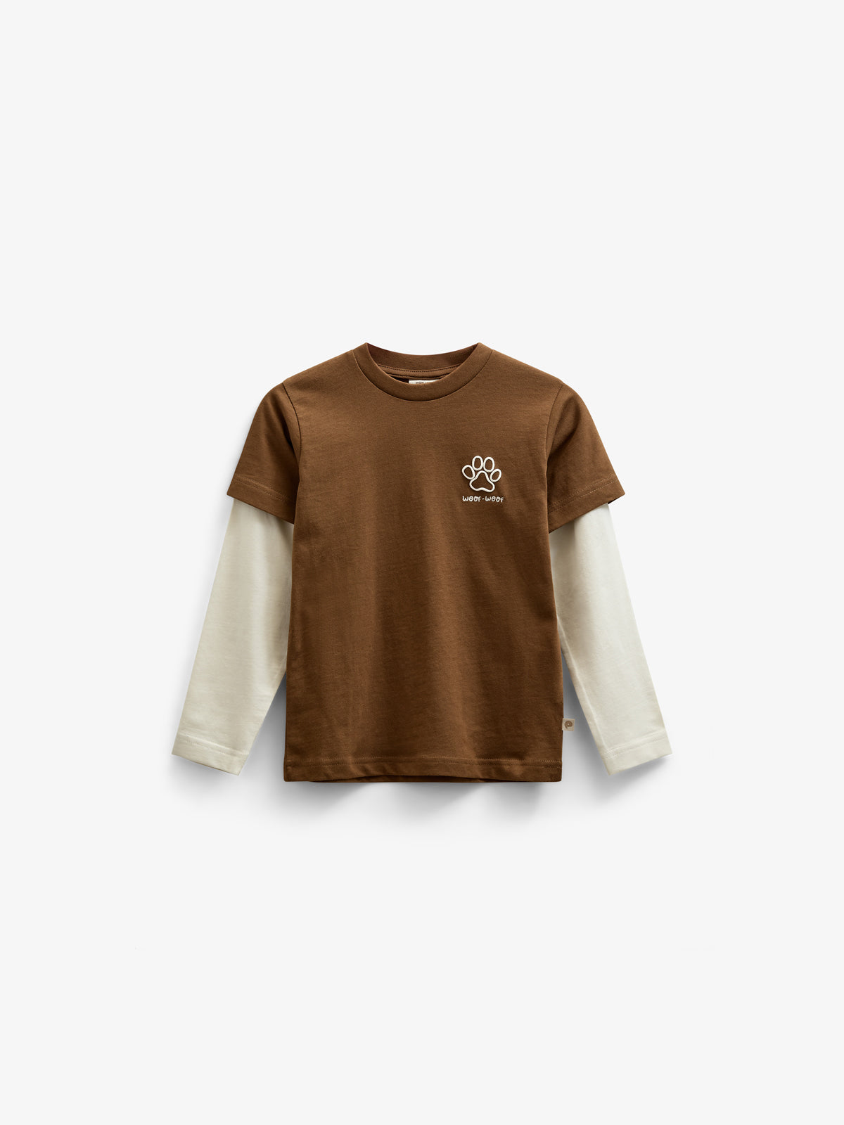 Boxy-T-Shirt mit zwei Ärmeln - Kids - Coffee | 100838 Alex