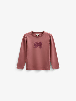 Langärmliges T-Shirt mit Frontprint - Kids - Old Rose | 100846 Kendell